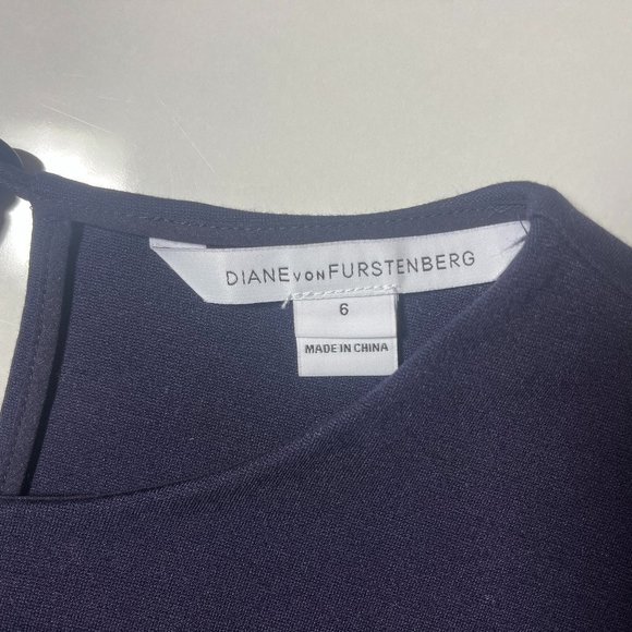 Diane Von Furstenberg Navy Midi Dress - Picture 4 of 7